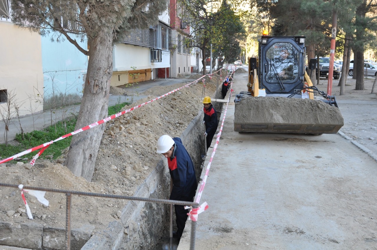 Yasamalda içməli su təchizatı yaxşılaşdırılır - FOTOLAR